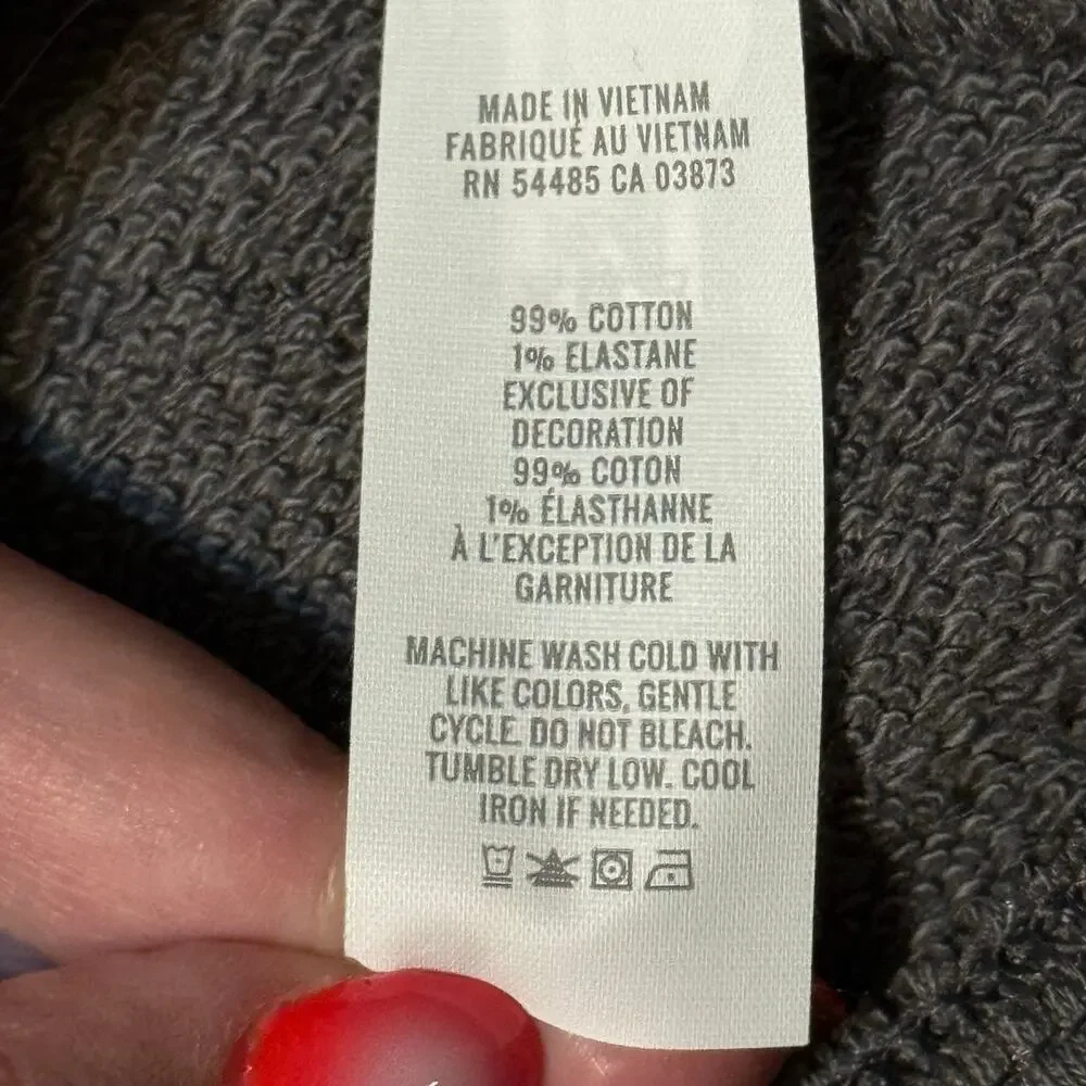 Aerie Easy Street Oversized Sweatshirt Gray Medium